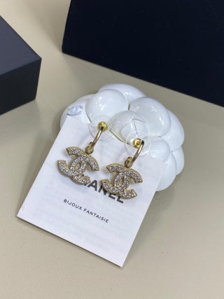 CHANEL Celestara Diamond Accent Drop Earrings
