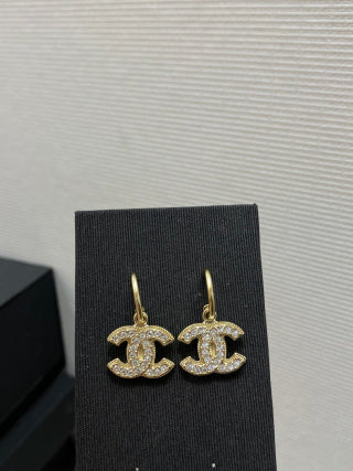 CHANEL Celestara Diamond Accent Drop Earrings