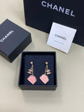 CHANEL Bellissa Mini Bag Charm Drop Earrings