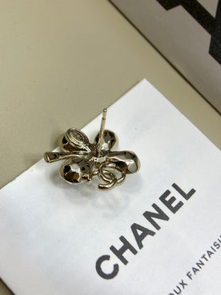 CHANEL Bellamira Crystal Bloom Stud Earrings