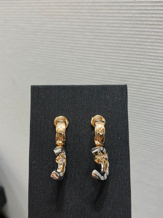 CHANEL Selene Quilted Moon Drop Earrings