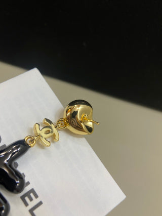 CHANEL Calypso Coral Branch Drop Stud Earrings