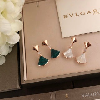 Bvlgari Fan Enamel Earrings – Elegant Luxury Jewelry