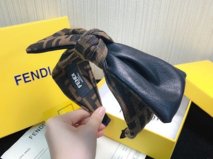 Fendi Nocturne FF Bow Accent Headband