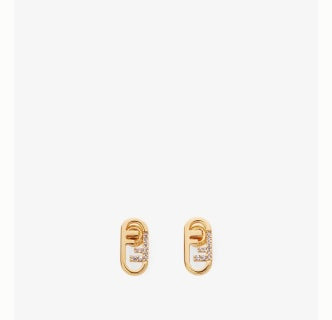 FENDI Mini FF Lock Stud Earrings