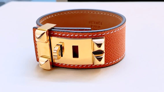 Hermès Collier de Chien Studded Leather Cuff Bracelet