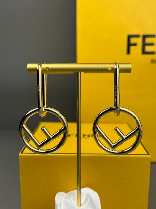 FENDI FF Loop Frame Drop Earrings