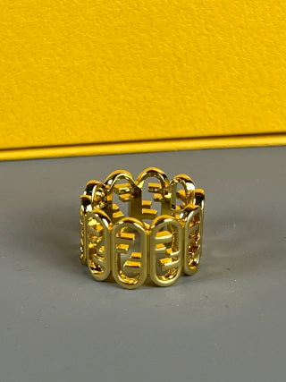 FENDI FF Openwork Link Band Ring