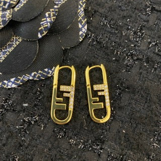 FENDI FF Vertical Link Drop Earrings