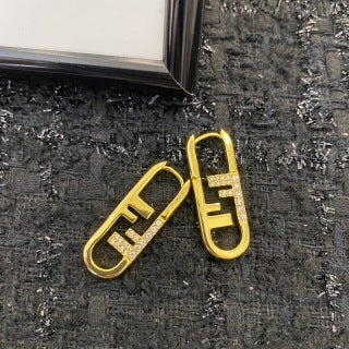 FENDI FF Vertical Link Drop Earrings
