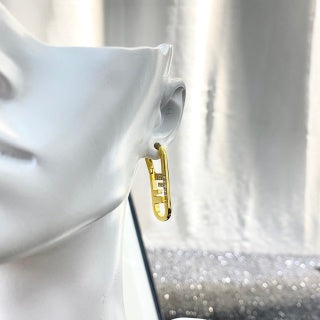 FENDI FF Vertical Link Drop Earrings