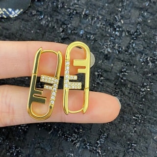 FENDI FF Vertical Link Drop Earrings