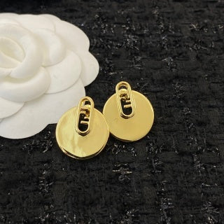 FENDI Medallion Link Drop Earrings