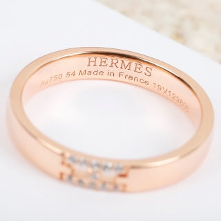 Hermès Éclat Pavé H Band Ring