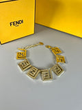 FENDI FF Square Link Charm Bracelet