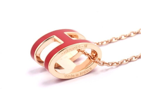 Hermès Scarlet H Letter Pendant Necklace
