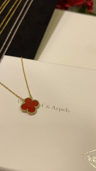 Van Cleef & Arpels Midnight Onyx Clover Pendant Necklace
