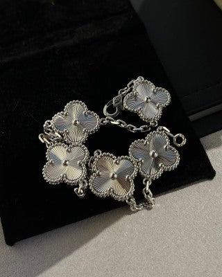 Van Cleef & Arpels Silver Butterfly Garden Bracelet