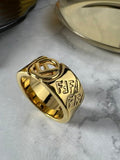 FENDI FF Bold Logo Signet Ring