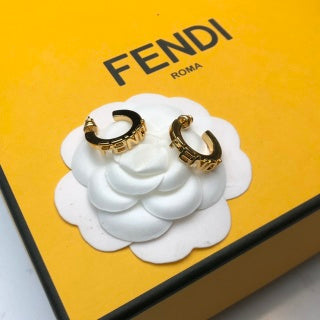FENDI FF Mini Hoop Stud Earrings