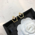 Fendi Celeste Starline Geometric Stud Earrings