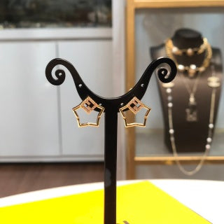 Fendi Celeste Starline Geometric Stud Earrings