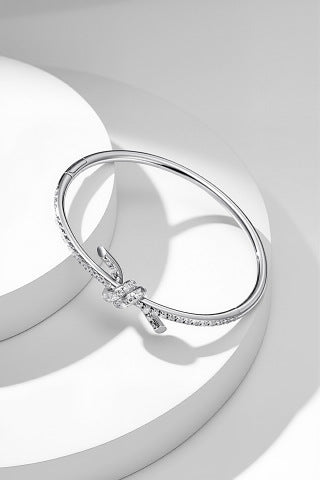 Tiffany Diamond Ribbon Cuff Bracelet – Elegant Luxury Fine Jewelry