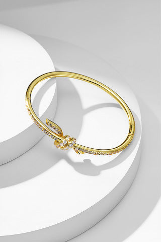 Tiffany Diamond Ribbon Cuff Bracelet – Elegant Luxury Fine Jewelry