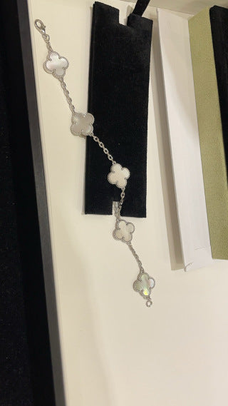 Van Cleef & Arpels Pearl Clover Link Bracelet