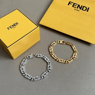FENDI FF Letter Link Chain Bracelet