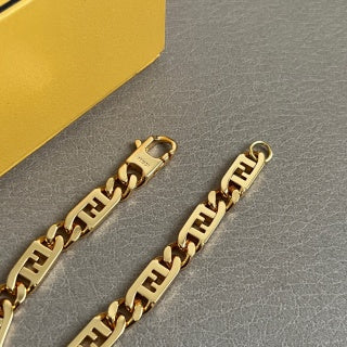 FENDI FF Letter Link Chain Bracelet