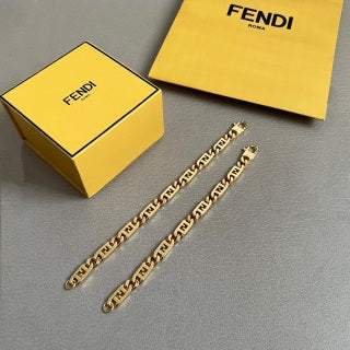 FENDI FF Letter Link Chain Bracelet