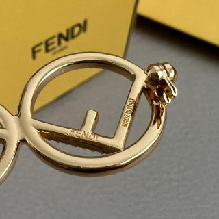 FENDI Crystal Circle Link Brooch
