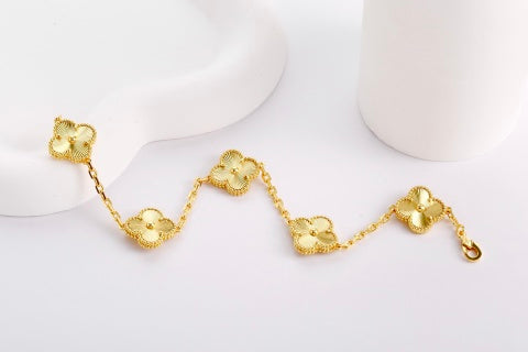 Van Cleef & Arpels Golden Meadow Clover Bracelet
