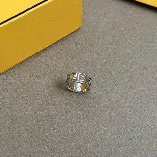 FENDI FF Mini Signet Band Ring