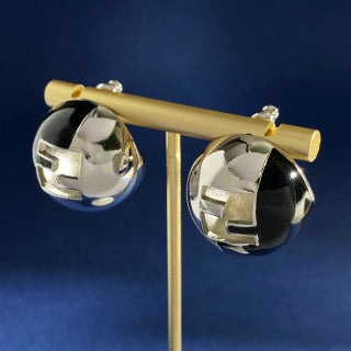 FENDI FF Dome Sphere Stud Earrings