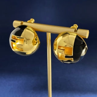 FENDI FF Dome Sphere Stud Earrings