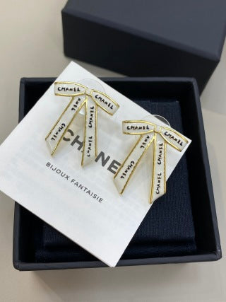 CHANEL Ariella Ribbon Cascade Drop Earrings