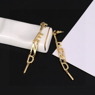 FENDI Vertical FF Link Drop Earrings