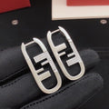 Fendi Astra FF Statement Logo Stud Earrings