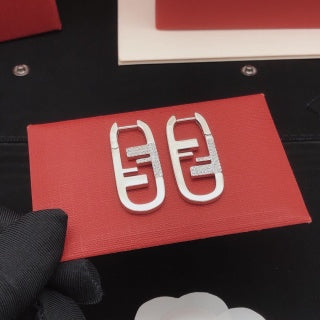 Fendi Astra FF Statement Logo Stud Earrings