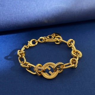 FENDI Interlocking FF Link Chain Bracelet