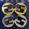 FENDI Oversized FF Circle Statement Stud Earrings