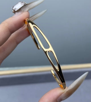 Hermès Élan Sculptural Open Cuff Bracelet