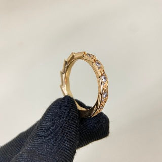 Tiffany Narrow Feather Ring with Diamonds