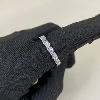Tiffany Narrow Feather Ring with Diamonds