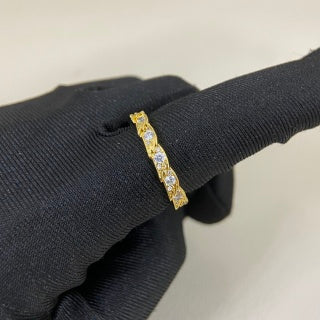 Tiffany Narrow Feather Ring with Diamonds