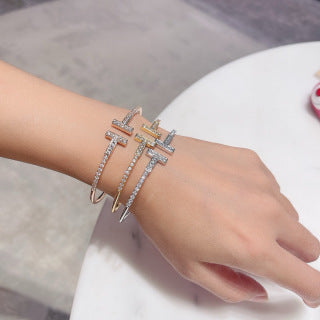 Tiffany T Diamond Wire Bracelet – Elegant Luxury Fine Jewelry