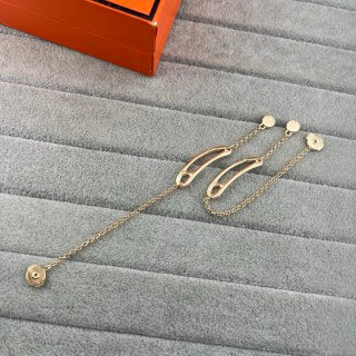 Hermès Élan Curve Chain Drop Earrings