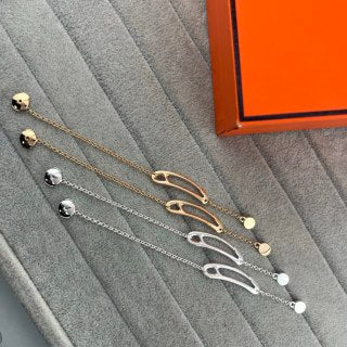 Hermès Élan Curve Chain Drop Earrings